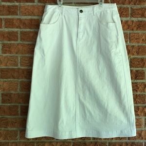 White Denim Skirt